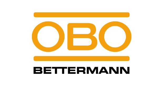 Logo der Firma OBO BETTERMANN, bestehend aus orangefarbenem 'OBO' zwischen zwei Linien und schwarzem 'BETTERMANN' darunter.